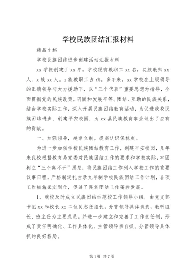 学校民族团结汇报材料.docx