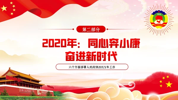 全国两会政协会议工作报告学习解读党政党课PPT