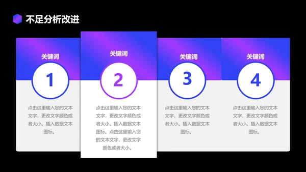 蓝色紫色创意风工作总结汇报PPT模板