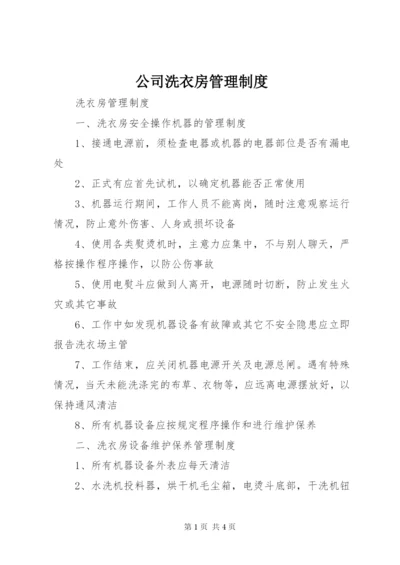 公司洗衣房管理制度 (4).docx