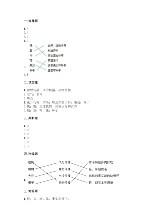 科学四年级下册第一单元《植物的生长变化》测试卷精品【考点梳理】.docx