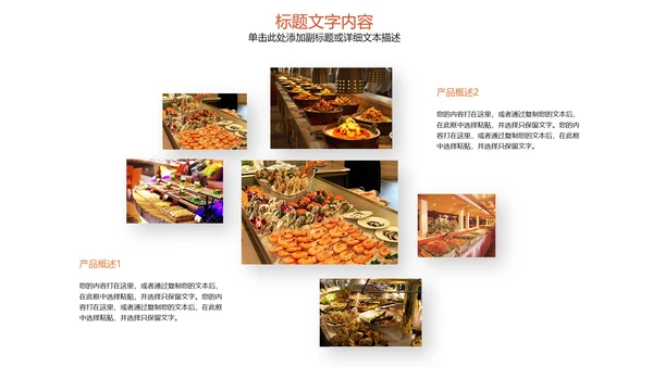 饮食餐厅自助餐美食动态ppt模板