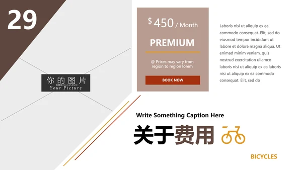骑行户外越野自行车品牌修理服务PPT模板