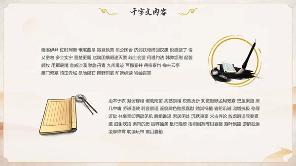 古风国学千字文讲堂PPT