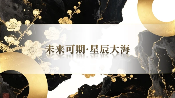 黄色金箔质感中国风升学答谢宴PPT模板