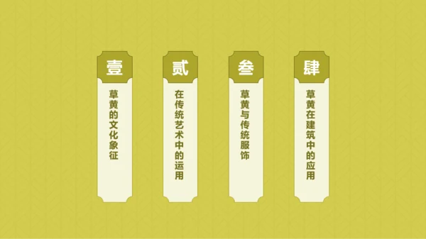 黄色复古国风中国传统配色草黄介绍PPT