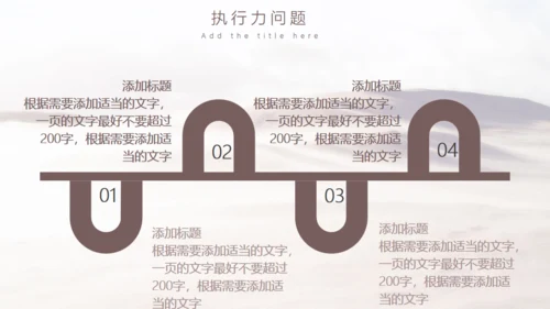 工作年度述职汇报大沙漠通用PPT模板