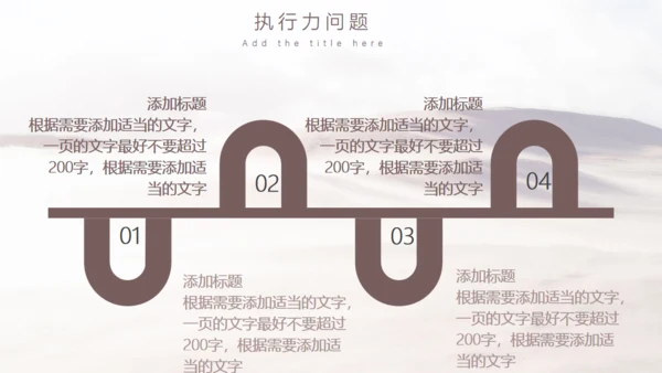 工作年度述职汇报大沙漠通用PPT模板