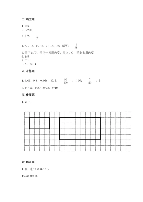 淮阴县六年级下册数学期末测试卷（历年真题）.docx