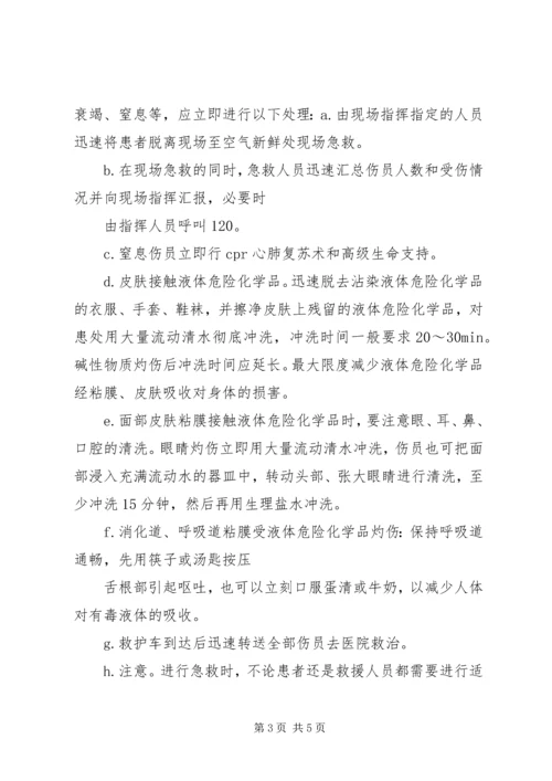 重大危险源应急预案处置方案 (5).docx