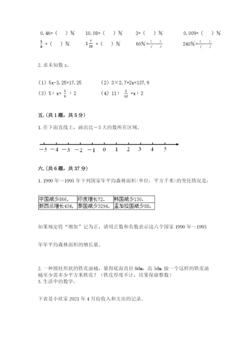 小升初数学综合练习试题带答案（培优a卷）.docx