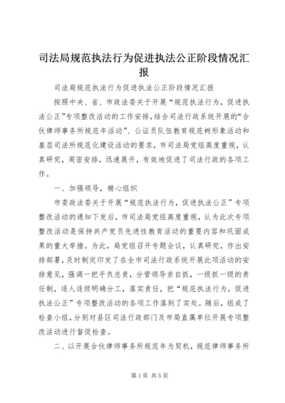 司法局规范执法行为促进执法公正阶段情况汇报 (4).docx