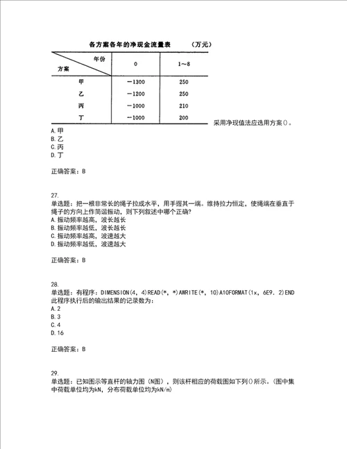 一级结构工程师基础考试历年真题汇总含答案参考25