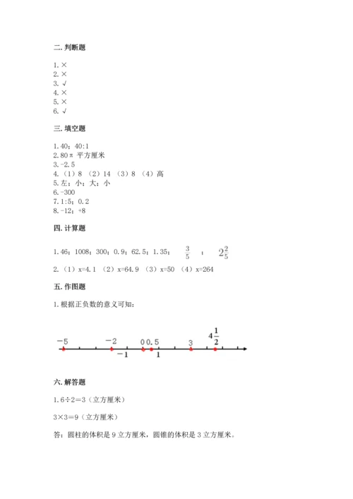 小升初数学期末测试卷及参考答案【夺分金卷】.docx