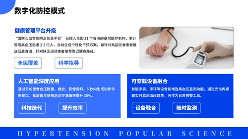蓝色简约风全国高血压日科普PPT模板