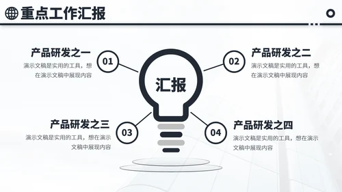 黑白色会议工作汇报年终总结述职答辩升职竞聘报告PPT模板