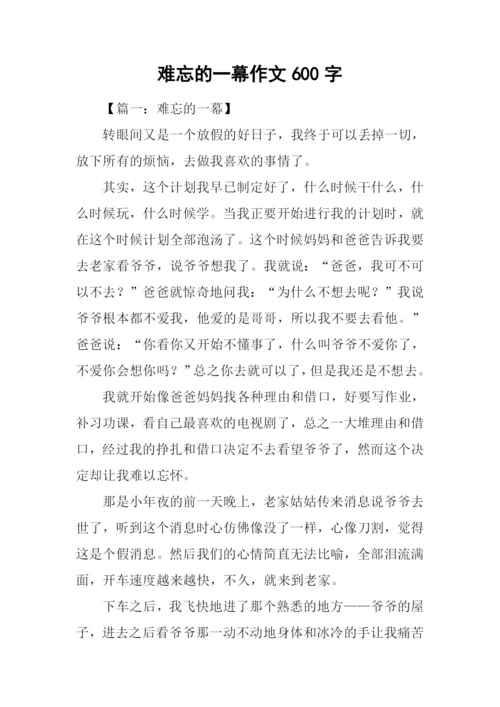 难忘的一幕作文600字.docx