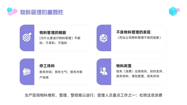 紫色简约物料管理PPT模板宣传PPT动态PPT
