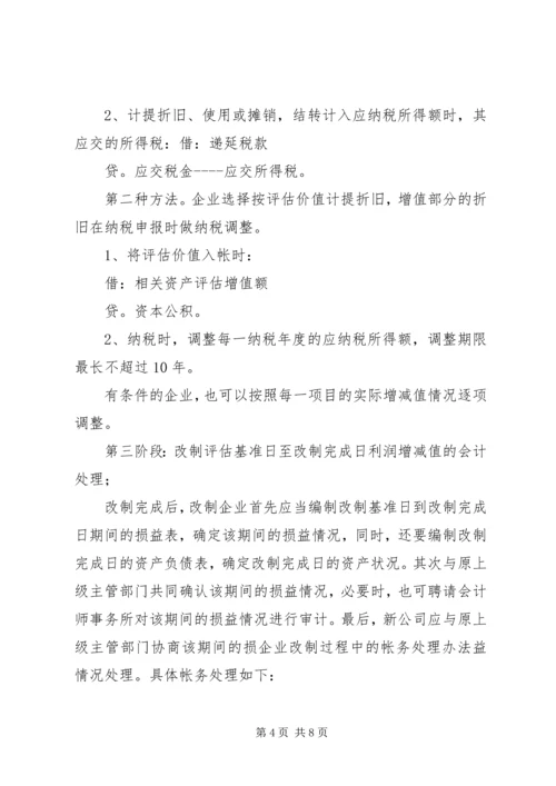 企业改制过程中的帐务处理办法 (5).docx