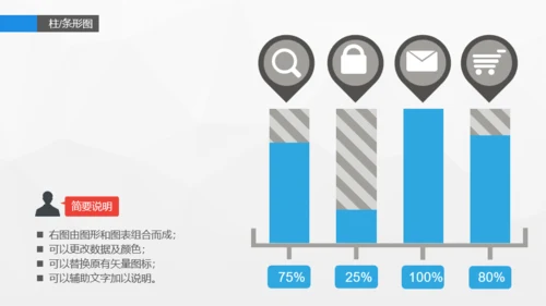 蓝色信息图表精选PPT案例