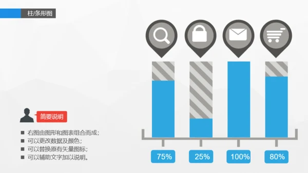 蓝色信息图表精选PPT案例