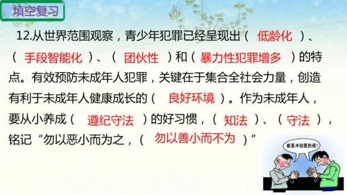 六年级上册道德与法治第四单元法律保护我们健康成长复习课件ptx