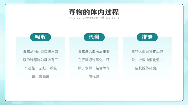 简约风急救中毒知识培训PPT模板护理