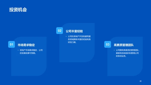 蓝色商务现代房地产建筑公司商业计划书PPT模板