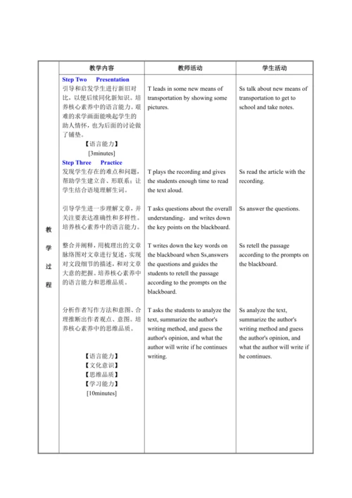 人教版英语七年级下册教案 Unit 3 Section B 2a-2c