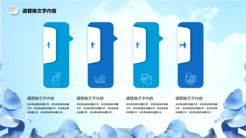 蓝色简约美容医疗整形通用PPT模板