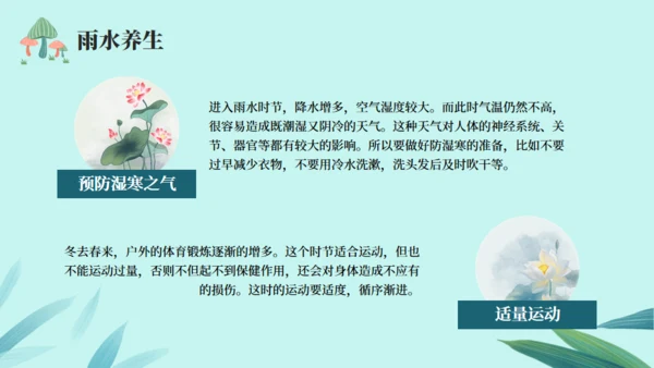 雨水节气春雨通用PPT模板