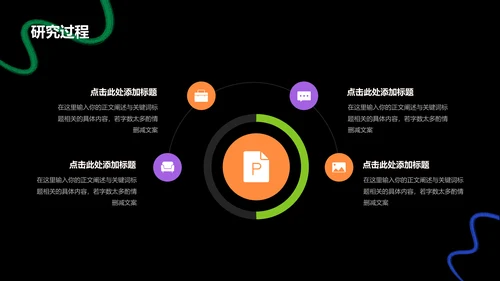 黑色简约扁平艺术设计毕业答辩PPT