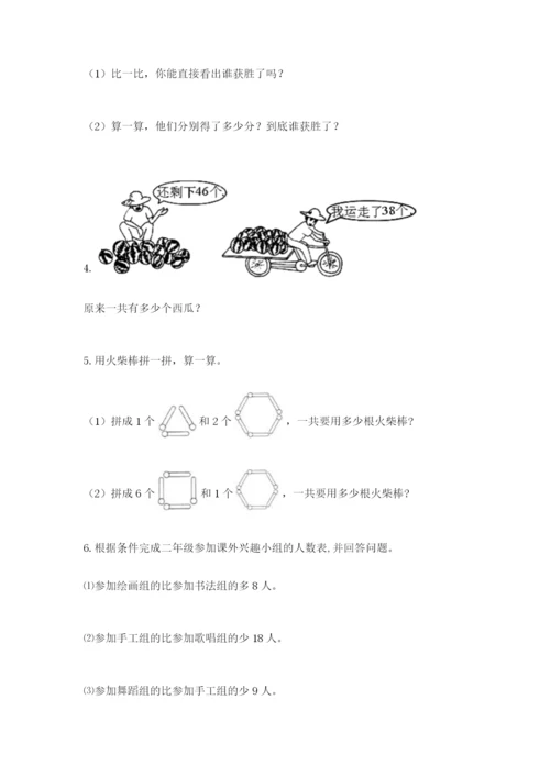 小学二年级数学应用题50道及答案1套.docx