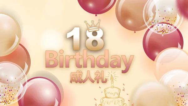 18岁成人礼生日快乐纪念册相册动态PPT模板