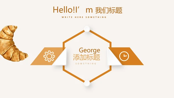 手绘面包年年终总结动态PPT