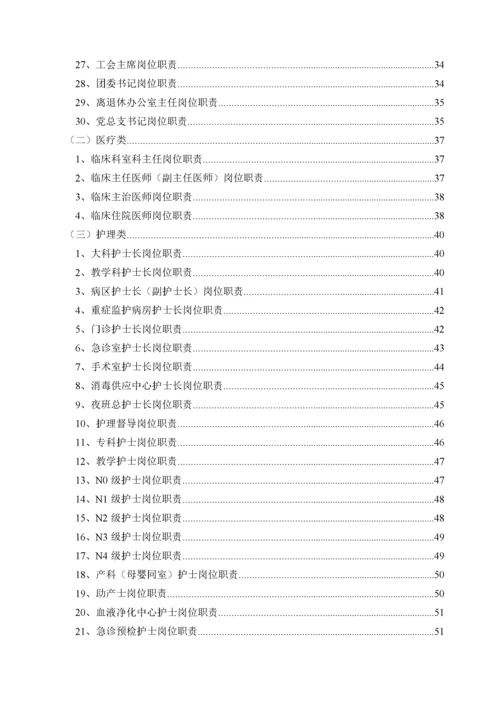 等级医院评审__职能科室工作职责与人员岗位职责汇编.docx