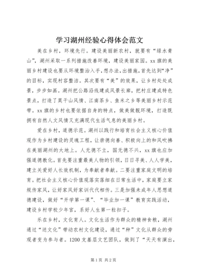 学习湖州经验心得体会范文.docx