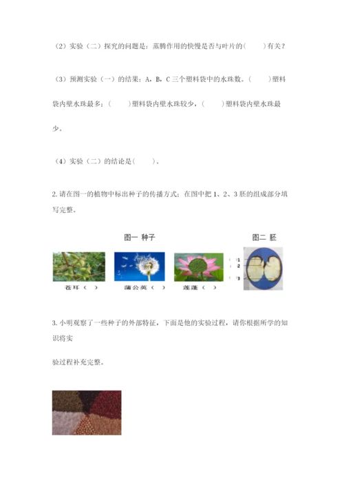 教科版科学四年级下册第一单元《植物的生长变化》测试卷精品【实用】.docx