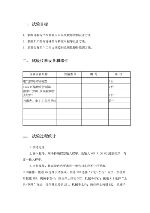 PLC控制新版专业系统设计与调试机械手.docx