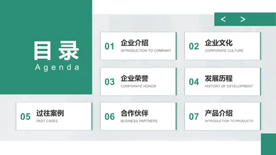 创意风企业宣传PPT目录