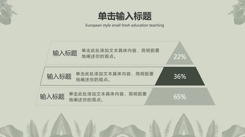 灰色简约INS风北欧小清新植物教育教学PPT模板