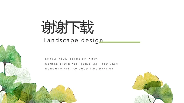 银杏叶医药工作总结汇报动态PPT