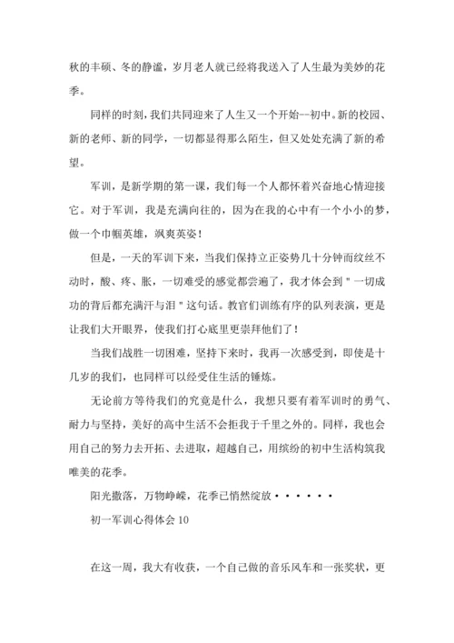 热门初一军训心得体会.docx