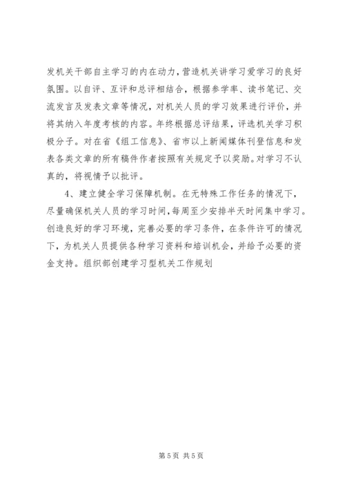 组织部创建学习型机关工作规划 (7).docx