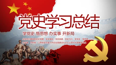 党支部党史学习教育工作总结动态PPT