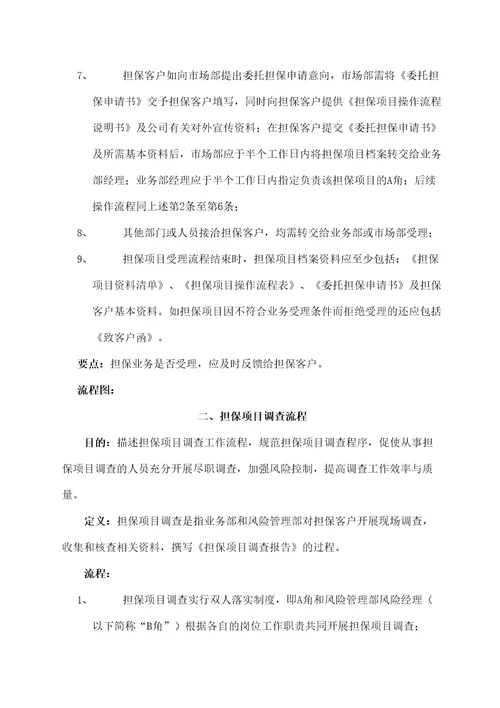 中佳厦门担保投资公司融资担保业务操作办法