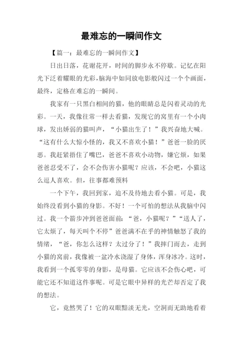 最难忘的一瞬间作文.docx