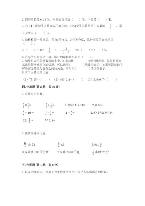 小学数学六年级上册期末测试卷及参考答案【突破训练】.docx