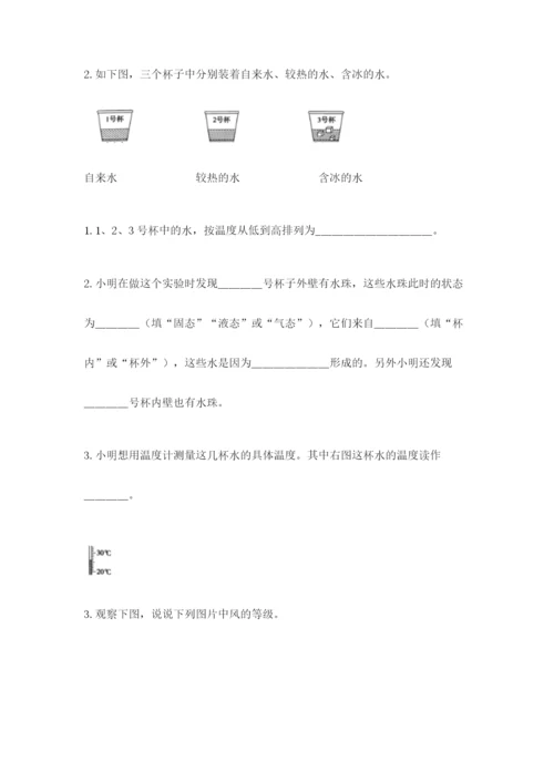 教科版三年级上册科学期末测试卷及解析答案.docx