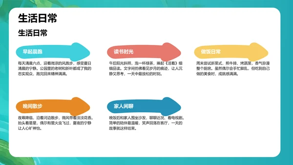 我的暑假生活记录PPT模板